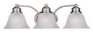 Maxim - Three Light Bath Vanity - Malaga - Satin Nickel- Union Lighting Luminaires Decor