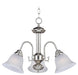 Maxim - Three Light Chandelier - Malaga - Satin Nickel- Union Lighting Luminaires Decor