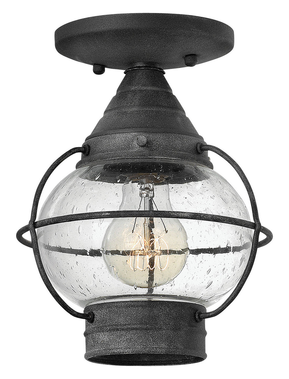 Hinkley Canada - LED Convertible Flush Mount - Cape Cod - Aged Zinc- Union Lighting Luminaires Decor