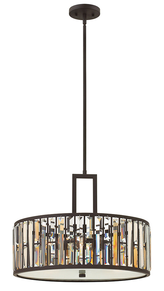Fredrick Ramond Canada - LED Foyer Pendant - Gemma - Vintage Bronze- Union Lighting Luminaires Decor