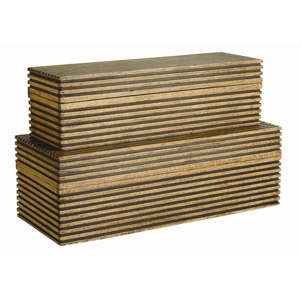 Arteriors - Boxes, Set of 2 - Trinityes - Light Brown- Union Lighting Luminaires Decor