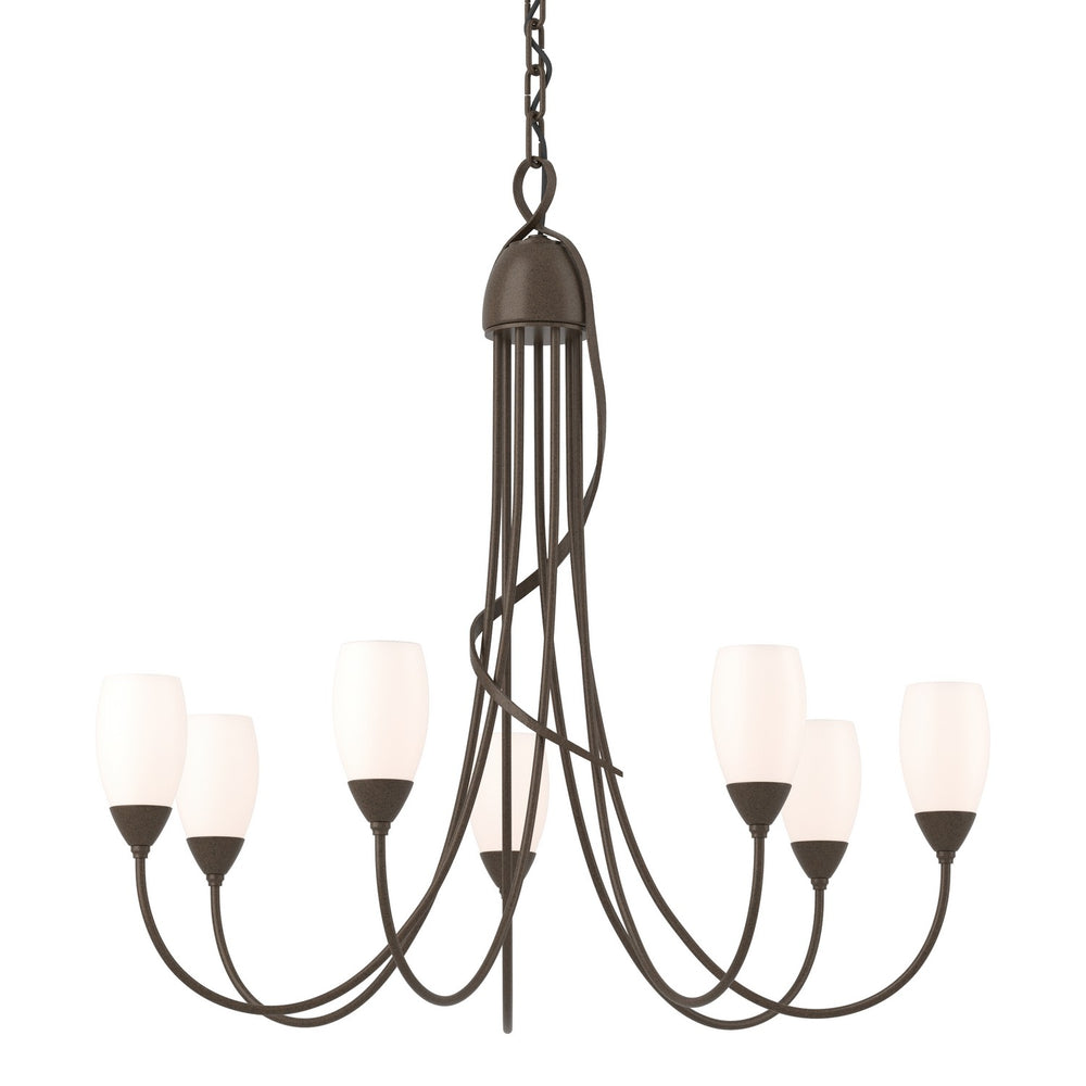 Hubbardton Forge - Seven Light Chandelier - Flora - Bronze- Union Lighting Luminaires Decor