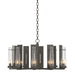 Hubbardton Forge - Ten Light Chandelier - New Town - Dark Smoke- Union Lighting Luminaires Decor