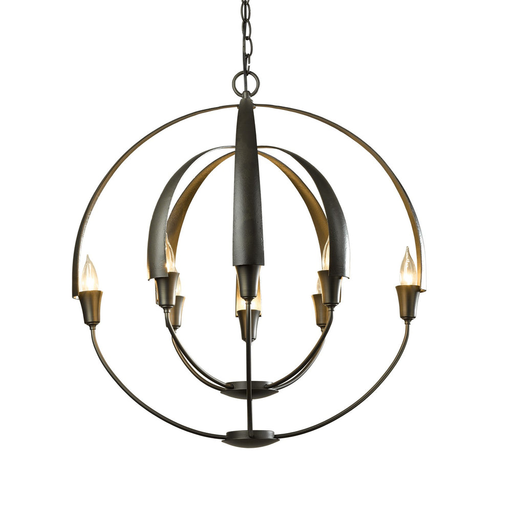 Hubbardton Forge - Eight Light Chandelier - Cirque - Dark Smoke- Union Lighting Luminaires Decor