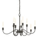 Hubbardton Forge - Ten Light Chandelier - Lisse - Dark Smoke- Union Lighting Luminaires Decor