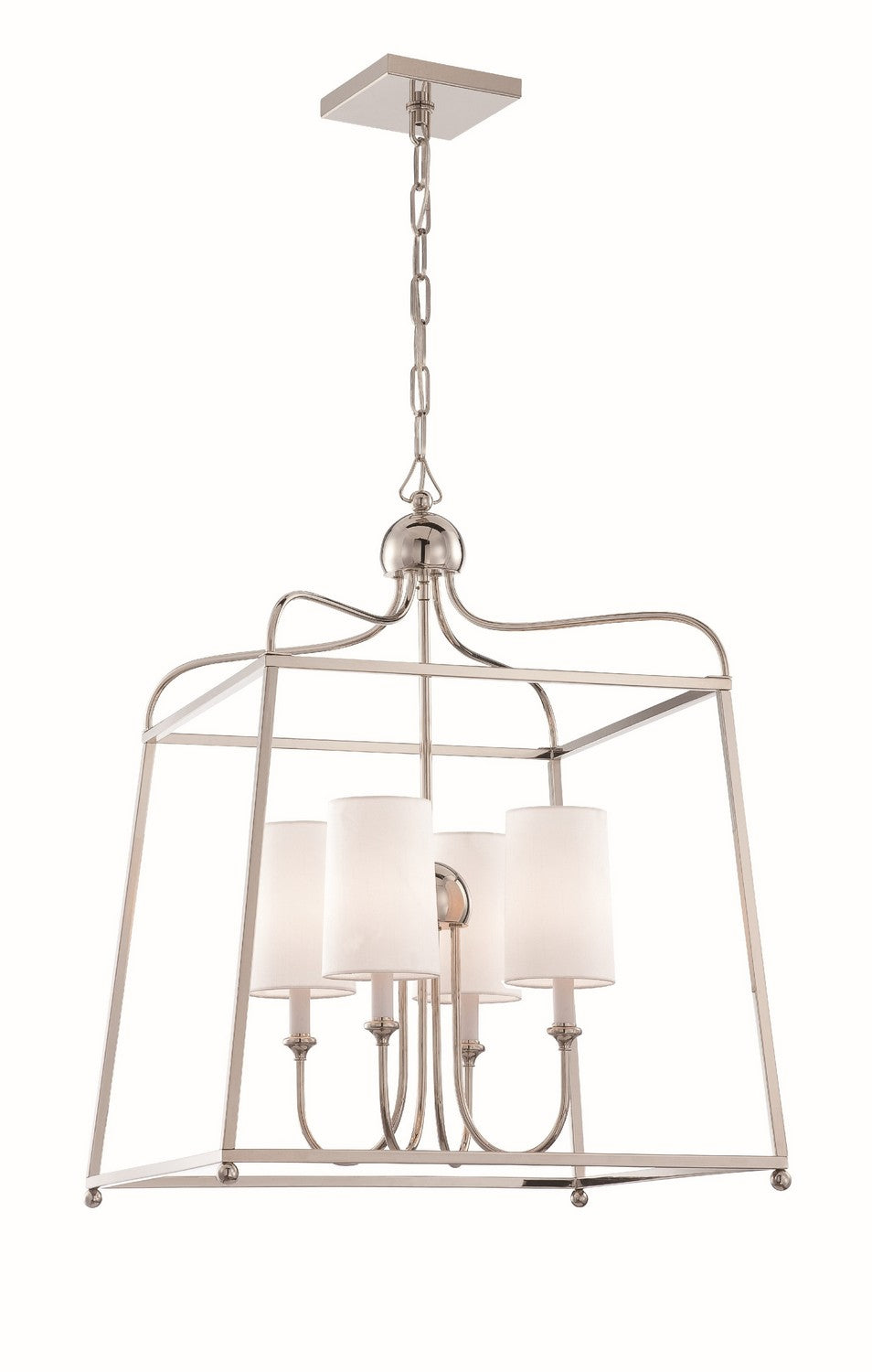 Crystorama - Four Light Chandelier - Sylvan - Polished Nickel- Union Lighting Luminaires Decor