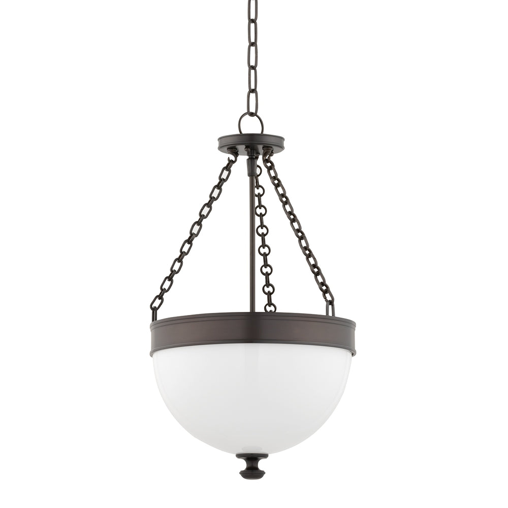 Hudson Valley Canada - Three Light Pendant - Barrington - Historic Bronze- Union Lighting Luminaires Decor