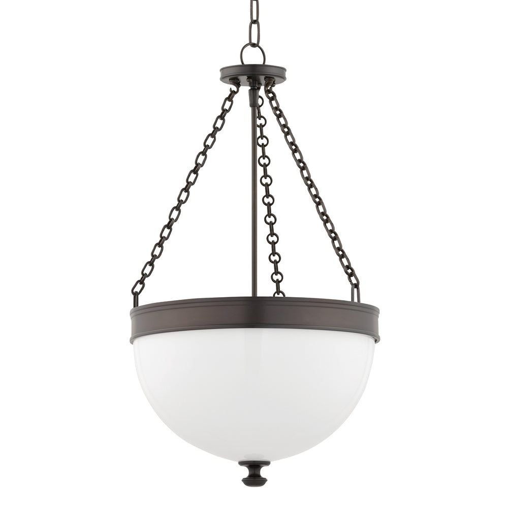 Hudson Valley Canada - Three Light Pendant - Barrington - Historic Bronze- Union Lighting Luminaires Decor