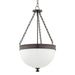 Hudson Valley Canada - Three Light Pendant - Barrington - Historic Bronze- Union Lighting Luminaires Decor
