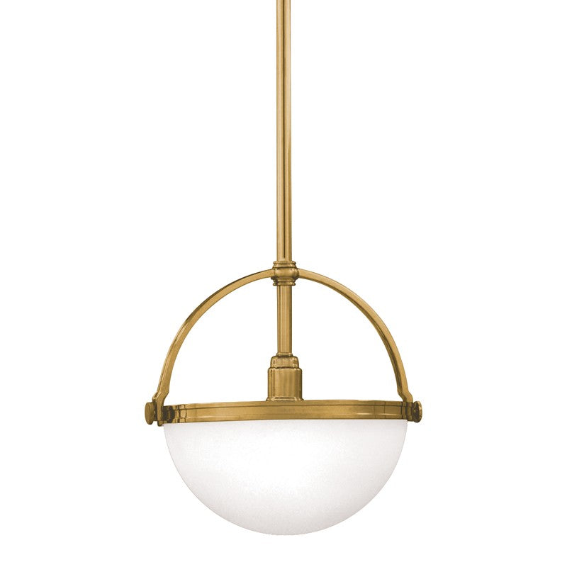 Hudson Valley Canada - One Light Pendant - Stratford - Aged Brass- Union Lighting Luminaires Decor