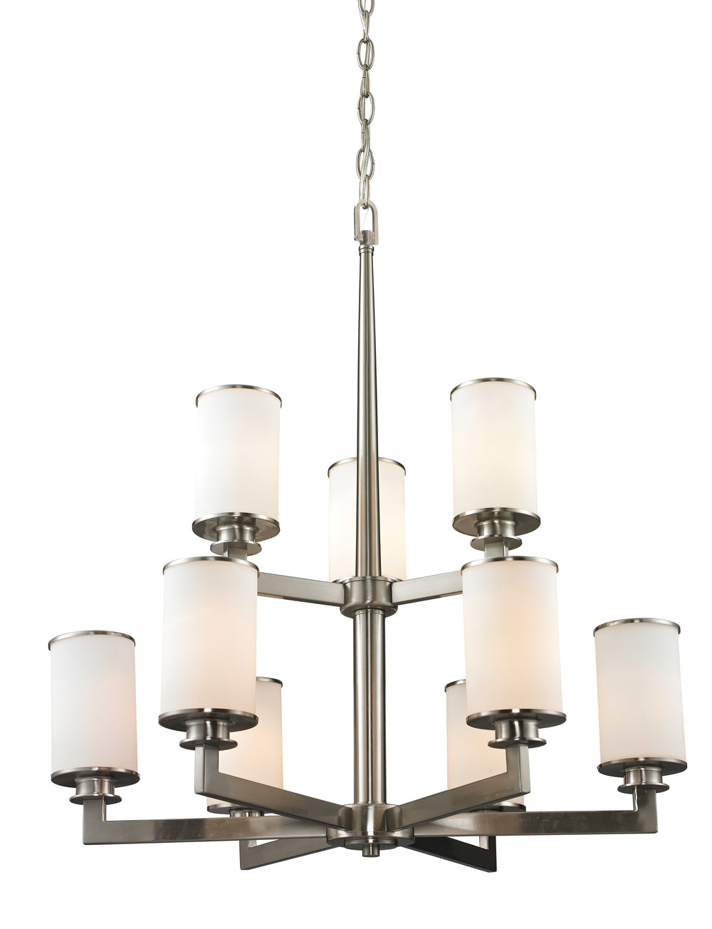 Z-Lite Canada - Nine Light Chandelier - Savannah - Brushed Nickel- Union Lighting Luminaires Decor