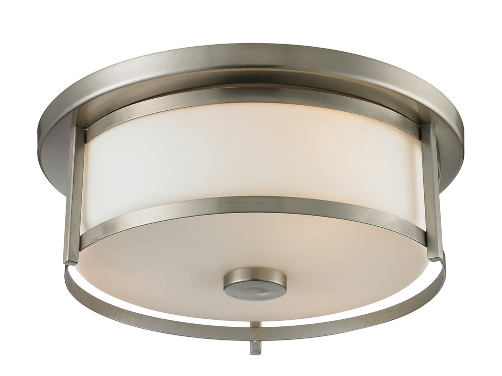 Z-Lite Canada - Two Light Flush Mount - Savannah - Brushed Nickel- Union Lighting Luminaires Decor