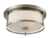 Z-Lite Canada - Two Light Flush Mount - Savannah - Brushed Nickel- Union Lighting Luminaires Decor