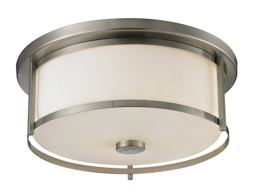 Z-Lite Canada - Three Light Flush Mount - Savannah - Brushed Nickel- Union Lighting Luminaires Decor