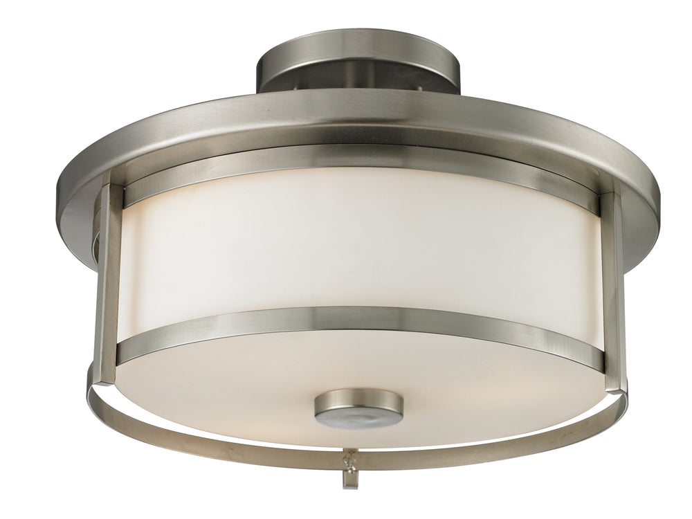 Z-Lite Canada - Two Light Semi Flush Mount - Savannah - Brushed Nickel- Union Lighting Luminaires Decor