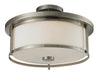 Z-Lite Canada - Three Light Semi Flush Mount - Savannah - Brushed Nickel- Union Lighting Luminaires Decor