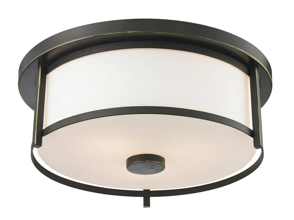 Z-Lite Canada - Two Light Flush Mount - Savannah - Olde Bronze- Union Lighting Luminaires Decor