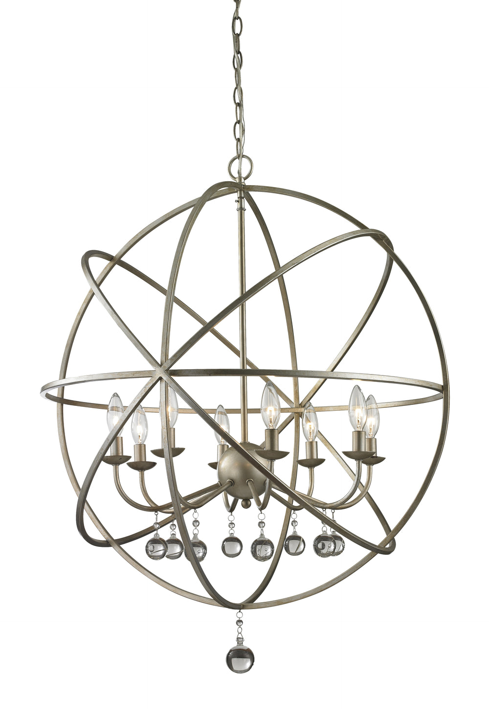 Z-Lite Canada - Eight Light Chandelier - Acadia - Antique Silver- Union Lighting Luminaires Decor