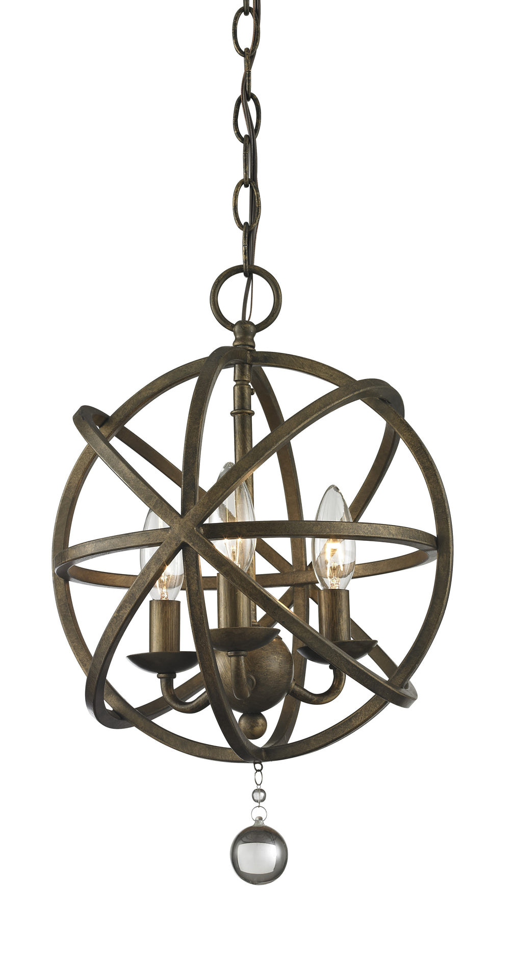 Z-Lite Canada - Three Light Chandelier - Acadia - Golden Bronze- Union Lighting Luminaires Decor