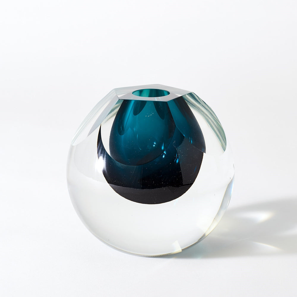 Pentagon Cut Glass Vases