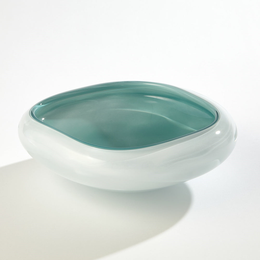 Square Cased Glass Bowl Azure