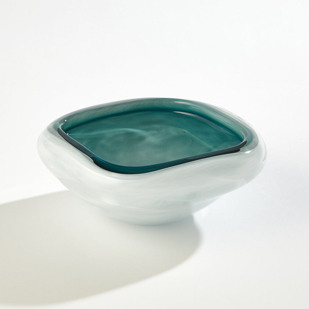 Square Cased Glass Bowl Azure