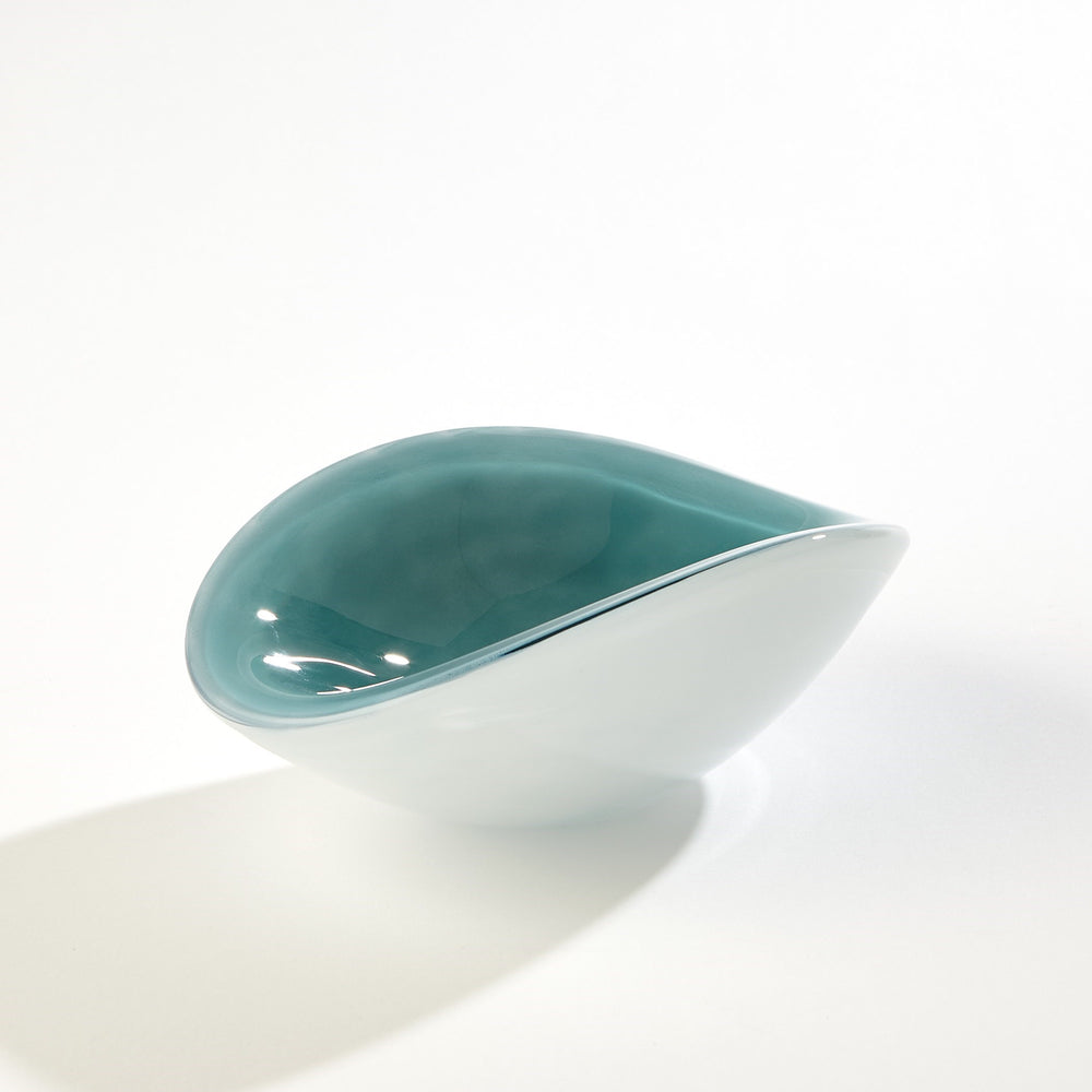 Pinched Cased Glass Bowl