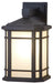 DVI Canada - One Light Outdoor Wall Sconce - Cardiff Outdoor - Black w/Sandblasted Seedy Glass- Union Lighting Luminaires Decor