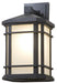 DVI Canada - One Light Outdoor Wall Sconce - Cardiff Outdoor - Black w/Sandblasted Seedy Glass- Union Lighting Luminaires Decor