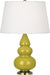 Robert Abbey - One Light Accent Lamp - Small Triple Gourd - Citron Glazed Ceramic w/Antique Brass- Union Lighting Luminaires Decor