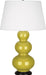 Robert Abbey - One Light Table Lamp - Triple Gourd - Citron Glazed Ceramic w/Deep Patina Bronze- Union Lighting Luminaires Decor