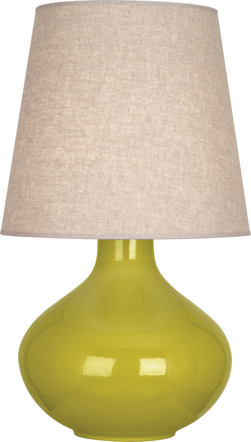 Robert Abbey - One Light Table Lamp - June - Citron Glazed Ceramic- Union Lighting Luminaires Decor