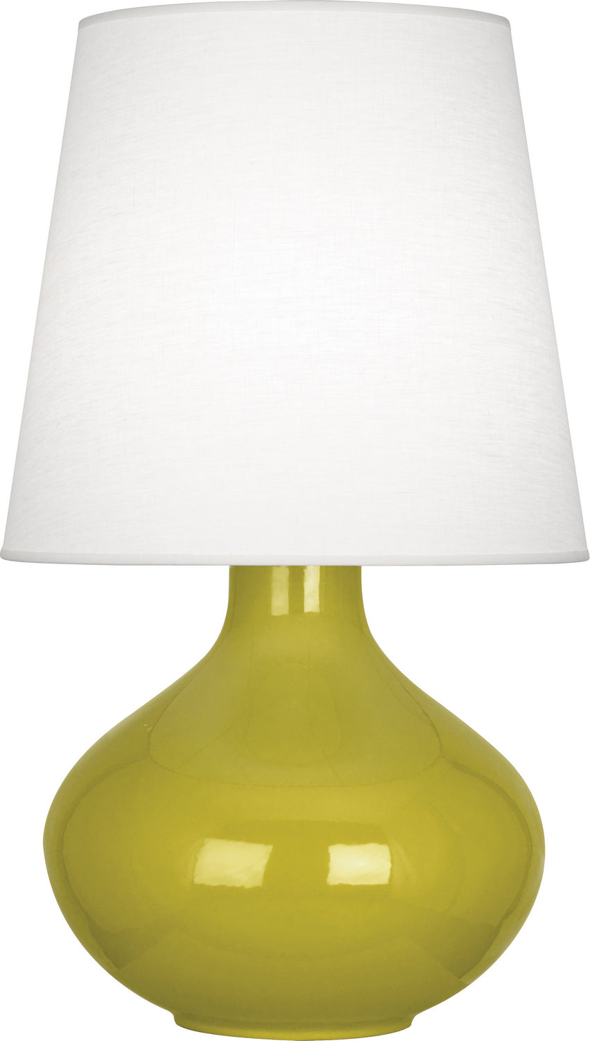 Robert Abbey - One Light Table Lamp - June - Citron Glazed Ceramic- Union Lighting Luminaires Decor