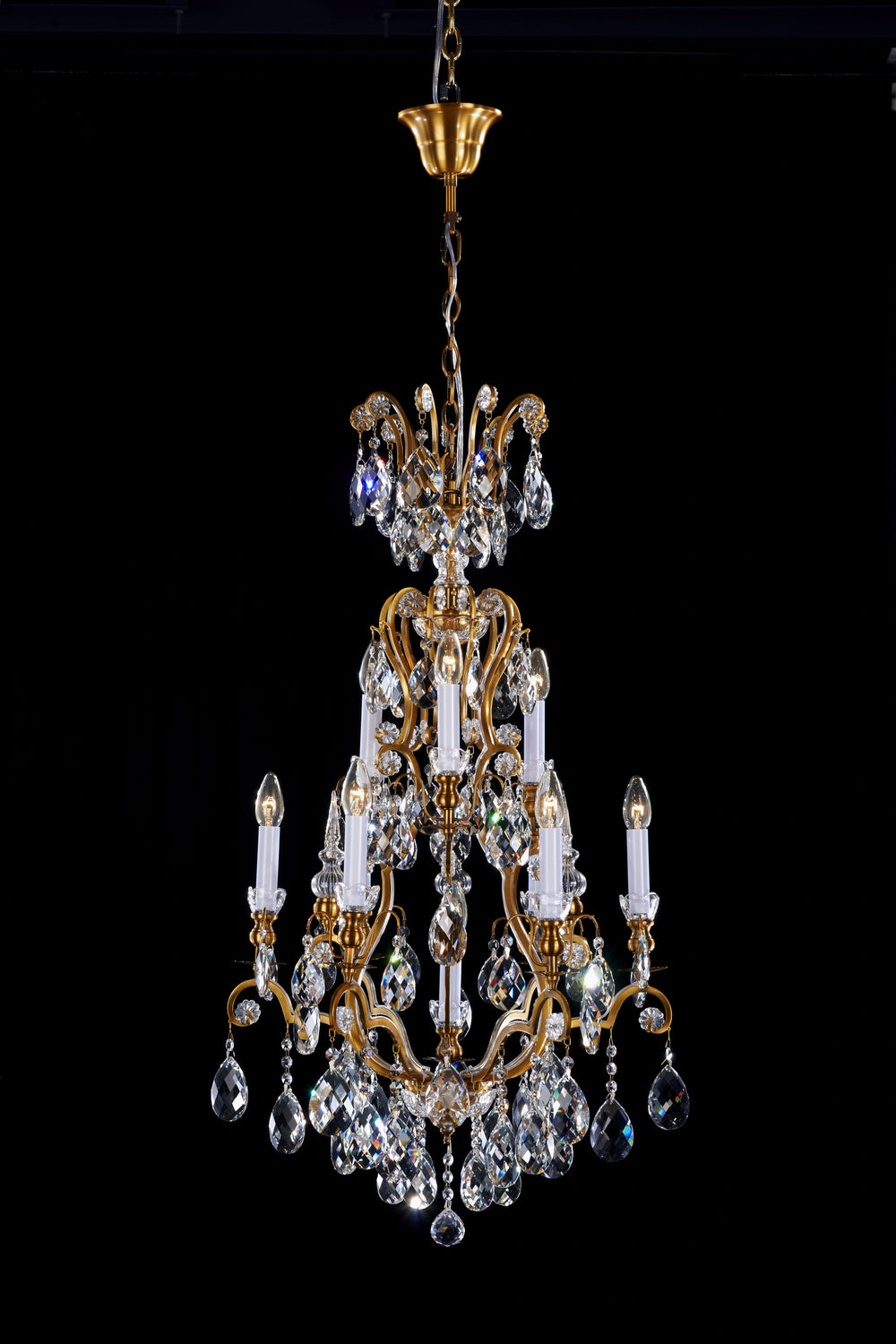 Bethel International Canada - Ten Light Chandelier - Chandelier - Antique Brass- Union Lighting Luminaires Decor