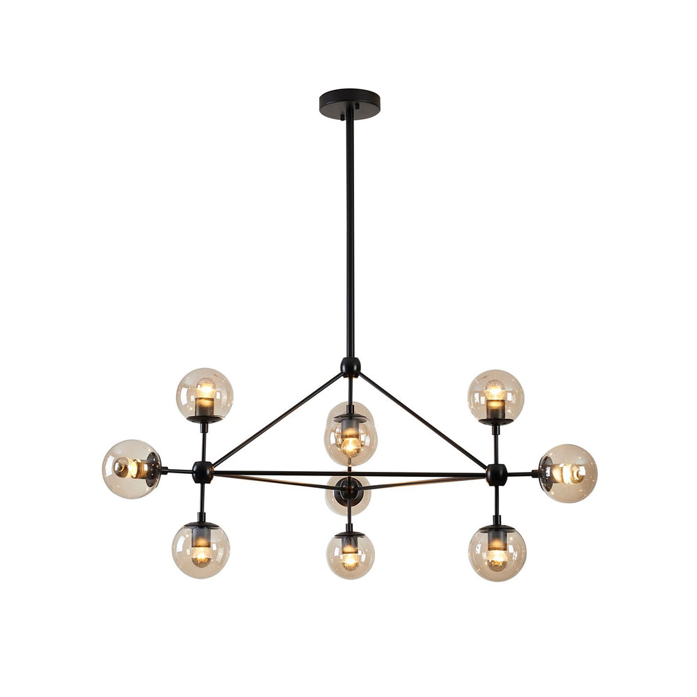 Bethel International Canada - Ten Light Chandelier - Pendant - Black- Union Lighting Luminaires Decor