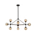 Bethel International Canada - Ten Light Chandelier - Pendant - Black- Union Lighting Luminaires Decor