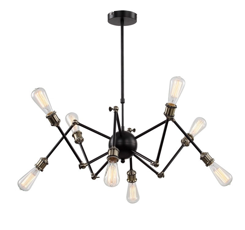 Bethel International Canada - Eight Light Chandelier - Chandelier - Black- Union Lighting Luminaires Decor