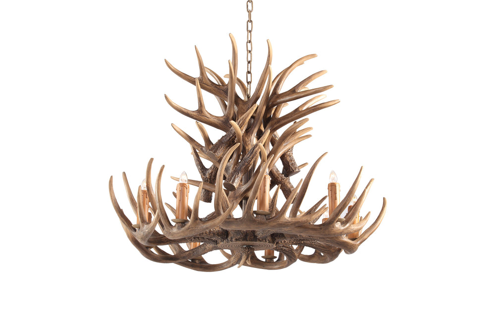 Bethel International Canada - Nine Light Chandelier - Chandelier - Brown- Union Lighting Luminaires Decor
