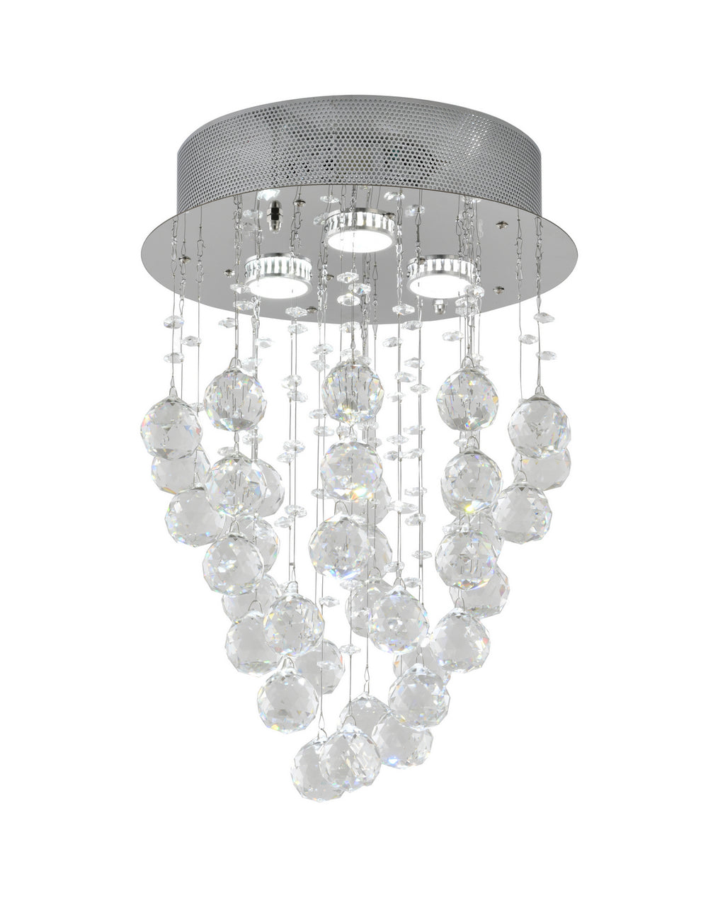 Bethel International Canada - Three Light Flush Mount - Flush Mount - Chrome- Union Lighting Luminaires Decor