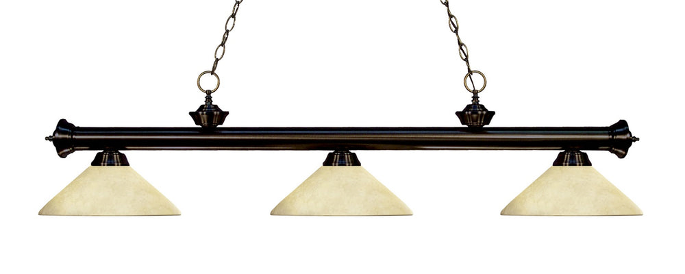 Z-Lite Canada - Three Light Billiard - Riviera - Bronze- Union Lighting Luminaires Decor