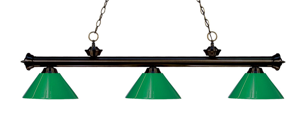Z-Lite Canada - Three Light Billiard - Riviera - Bronze- Union Lighting Luminaires Decor