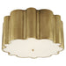 Visual Comfort Signature Canada - Four Light Flush Mount - Markos - Natural Brass- Union Lighting Luminaires Decor