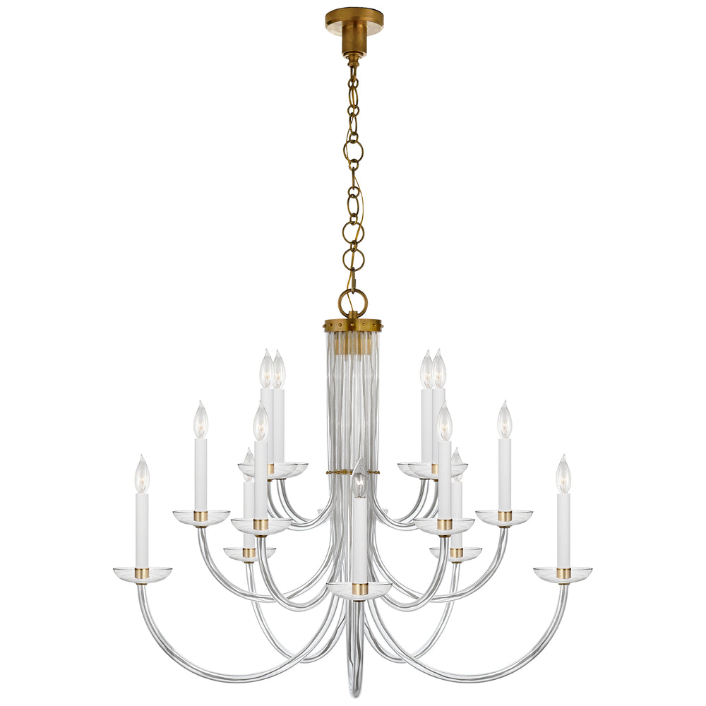 Visual Comfort Signature Canada - 15 Light Chandelier - Wharton - Hand-Rubbed Antique Brass- Union Lighting Luminaires Decor