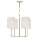 Visual Comfort Signature Canada - Four Light Chandelier - Go Lightly - China White- Union Lighting Luminaires Decor