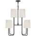 Visual Comfort Signature Canada - Eight Light Chandelier - Go Lightly - Charcoal- Union Lighting Luminaires Decor