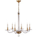 Visual Comfort Signature Canada - Six Light Chandelier - Bernardo - Antique Brass and Clear Glass- Union Lighting Luminaires Decor