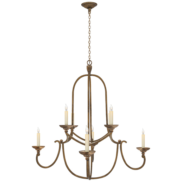 Visual Comfort Signature Canada - Eight Light Chandelier - Flemish - Gilded Iron- Union Lighting Luminaires Decor