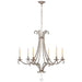 Visual Comfort Signature Canada - Six Light Chandelier - Oslo - Burnished Silver Leaf- Union Lighting Luminaires Decor