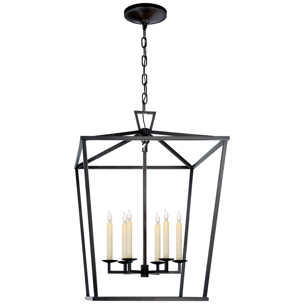 Visual Comfort Signature Canada - Six Light Lantern - Darlana - Aged Iron- Union Lighting Luminaires Decor