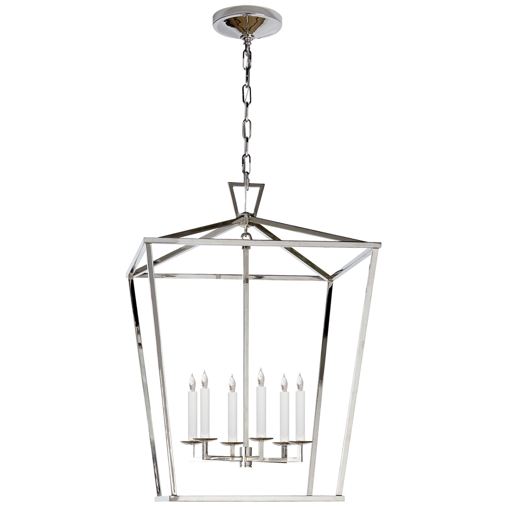 Visual Comfort Signature Canada - Six Light Lantern - Darlana - Polished Nickel- Union Lighting Luminaires Decor